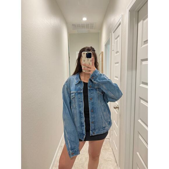 new calvin klein denim trucker jacket - size 2X - Picture 3 of 5